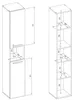 BDW Badezimmer Schrank Hochschrank, Hoher Badschrank, Produktbild-Vorschau 7