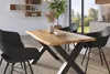 Esstisch Baumkante Holz-Optik Wildeiche 140 x 80 X-Gestell Produktbild-Vorschau 4
