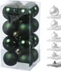 Christbaumkugel - Weihnachtskugel - bruchfest - D: 4cm - glänzend und matt - grün - 16er Set Produktbild-Vorschau