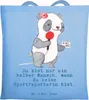 Mr. & Mrs. Panda Jutebeutel Sportreporterin Herz - Sky Blue Produktbild-Vorschau 1