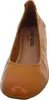A top-down view of a single brown leather ballerina shoe. Anteprima dell’immagine prodotto