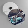Wanduhr - Rund - Glasuhr - Roller Straße - 40x40cm - Produktbild-Vorschau 2