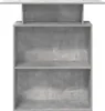 A front view of a concrete-effect reception desk with shelves. Anteprima dell’immagine prodotto
