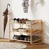 HOMCOM Étagère à chaussures en bambou à 3 niveaux, Voir les images du produit 7