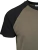 Urban Classics - RAGLAN Contrast T-Shirt oliv / schwarz 4XL Podgląd zdjęcia produktu 19