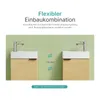 EMKE Waschbeckenunterschrank mit waschbecken 417×240×646 mm Produktbild-Vorschau 3