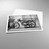 Poster - Poster ohne Rahmen - Alt Motorrad Schwarz und Weiß Produktbild-Vorschau 3
