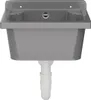 A gray sink with a white drain pipe attached, shown from the front against a white background. Náhled obrázku produktu