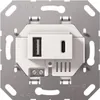 Gira USB-Spannungsversorgung 2f TypA/C Einsatz ws 234900 Náhled obrázku produktu 1