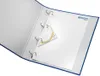 An open binder with a sheet of paper and a protractor inside. Anteprima dell’immagine prodotto