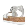 Rieker Damen-Sandalette Silber-Weiß, Farbe:multicolor, EU Produktbild-Vorschau 9