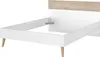 Lit adulte - AALBORG - 140 x 190 cm - Blanc / Chêne - Voir les images du produit 12