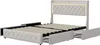 UnboxG Polsterbett -Doppelbett 140x190cm Beige, 4 Produktbild-Vorschau 11