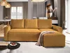 A yellow sectional sofa with a throw blanket is shown in a living room setting. Produktbild-Vorschau