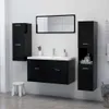 vidaXL Armadietto da bagno nero 30x30x130 cm Materiale a Anteprima dell’immagine prodotto 9