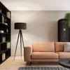 Lindby Stehlampe Benik, Tripod, Textil, schwarz/gold, 153cm Produktbild-Vorschau 16