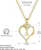 TINGN Herz Kette Damen 14K Gold Zirkonia Halskette Produktbild-Vorschau 5