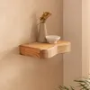 FineBuy Wandregal Akazie Massivholz 120cm mit Schubladen - Produktbild-Vorschau 1