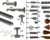 BASIT® Innenlauf Gardinenstange Edelstahl Look 16mm Produktbild-Vorschau 5