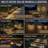 Zonne-wandlamp Mandala – Warm wit licht – Metalen tuinlamp, Productafbeelding-voorbeeld 4