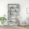 vidaXL Bücherregal Raumteiler Betongrau 100x24x188 cm Produktbild-Vorschau 3