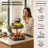 eluno ovocná mísa, hranatý dvoupatrový košík na chléb, Náhled obrázku produktu 2