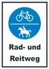 Schild Rad- und Reitweg A0 Rückseite selbstklebend Produktbild-Vorschau 1