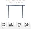 Outsunny Pergola autoportante Style Contemporain - Toit Voir les images du produit 7