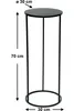 DanDiBo Flower Stool Metal Black Round 70 cm Flower Stand Náhled obrázku produktu 2
