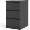 Nada Commode basse et étroite 3 tiroirs, noir mat. Voir les images du produit 3