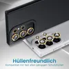 Close-up view of two smartphones with decorative camera lens protectors. Produktbild-Vorschau