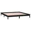 vidaXL Massivholzbett mit LEDs Schwarz 140x190 cm Produktbild-Vorschau 4