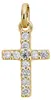 LYOMI Gold Anhänger Kreuz 0,14ct lab-grown Diamant – Produktbild-Vorschau 1