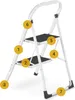 A white folding step stool with two steps, shown from a three-quarter front angle against a white background. Produktbild-Vorschau