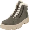 A single green winter boot with cream-colored sole and white fur lining. Produktbild-Vorschau