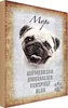 vianmo Holzschild 18x12 cm Mops Hund Tier Haustier Produktbild-Vorschau 1