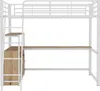Łóżko piętrowe Merax 140x200cm, metalowe łóżko dziecięce z Podgląd zdjęcia produktu 7