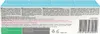 The image shows the back of a toothpaste box with various text and a barcode. Produktbild-Vorschau