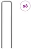 vidaXL Gabbia per conigli argento 200 x 78 x 78 cm Acciaio Anteprima dell’immagine prodotto 3