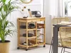 BELIANI Servierwagen Hellbraun Bambusholz 80 x 67 x 37 cm Produktbild-Vorschau 2