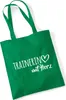 Huuraa Jutebeutel Trainerin mit Herz 10 Liter Kelly Green Produktbild-Vorschau 1