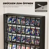 BROTTAR Wandvitrine Schwarz mit Glastüren, 6 verstellbaren Produktbild-Vorschau 3