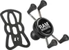 A black RAM MOUNTS X-Grip phone mount and a black rubber phone holder are shown against a white background. Náhled obrázku produktu