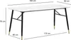 FineBuy Esszimmertisch Weiß 180 cm Esstisch in Marmor-Optik Produktbild-Vorschau 3