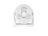 A white electric fan is displayed against a white background. Produktbild-Vorschau
