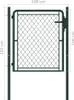 vidaXL Ocelová zahradní brána 100 x 100 cm Zelená Náhled obrázku produktu 3