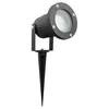 A black LED garden spotlight with a spike for ground insertion, shown against a white background. Produktbild-Vorschau