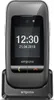 A close-up studio shot of a gray and silver Emporia ONE mobile phone in its charging dock. Podgląd zdjęcia produktu