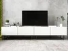 Komoda RTV Loft Industrialna Szafka RTV Biały Mat czarna Podgląd zdjęcia produktu 4