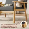 Iropro 2-Sitzer-Sofa Stoff 113x67x75 cm Hellgrau Vintage Produktbild-Vorschau 9